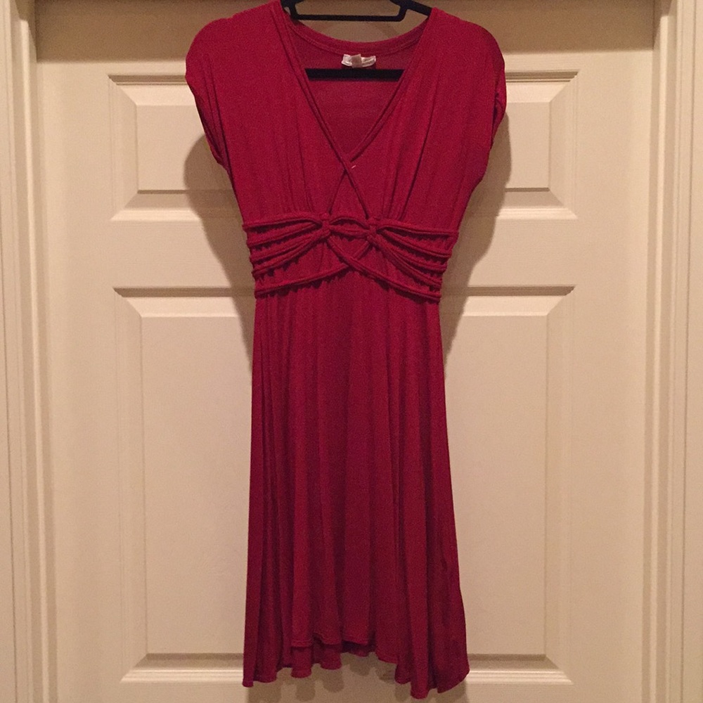Red t shirt dress